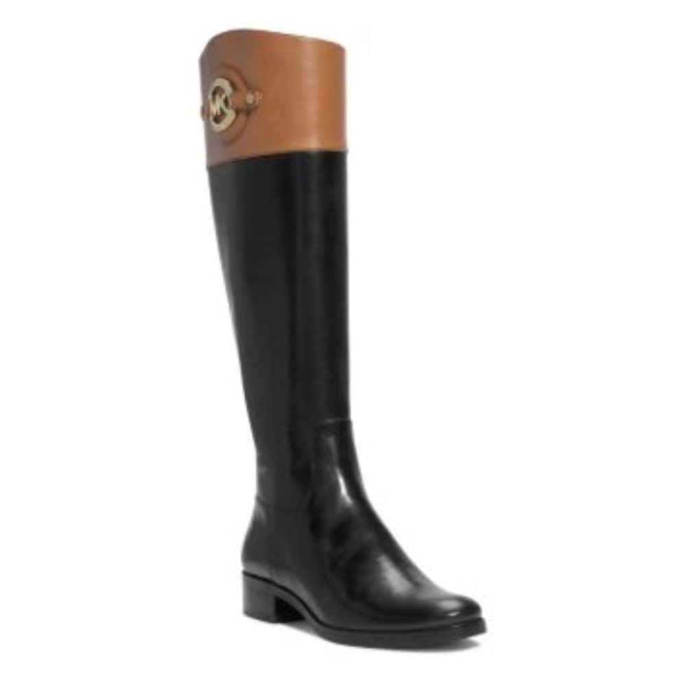 Michael Kors Two-Tone Leather Boots